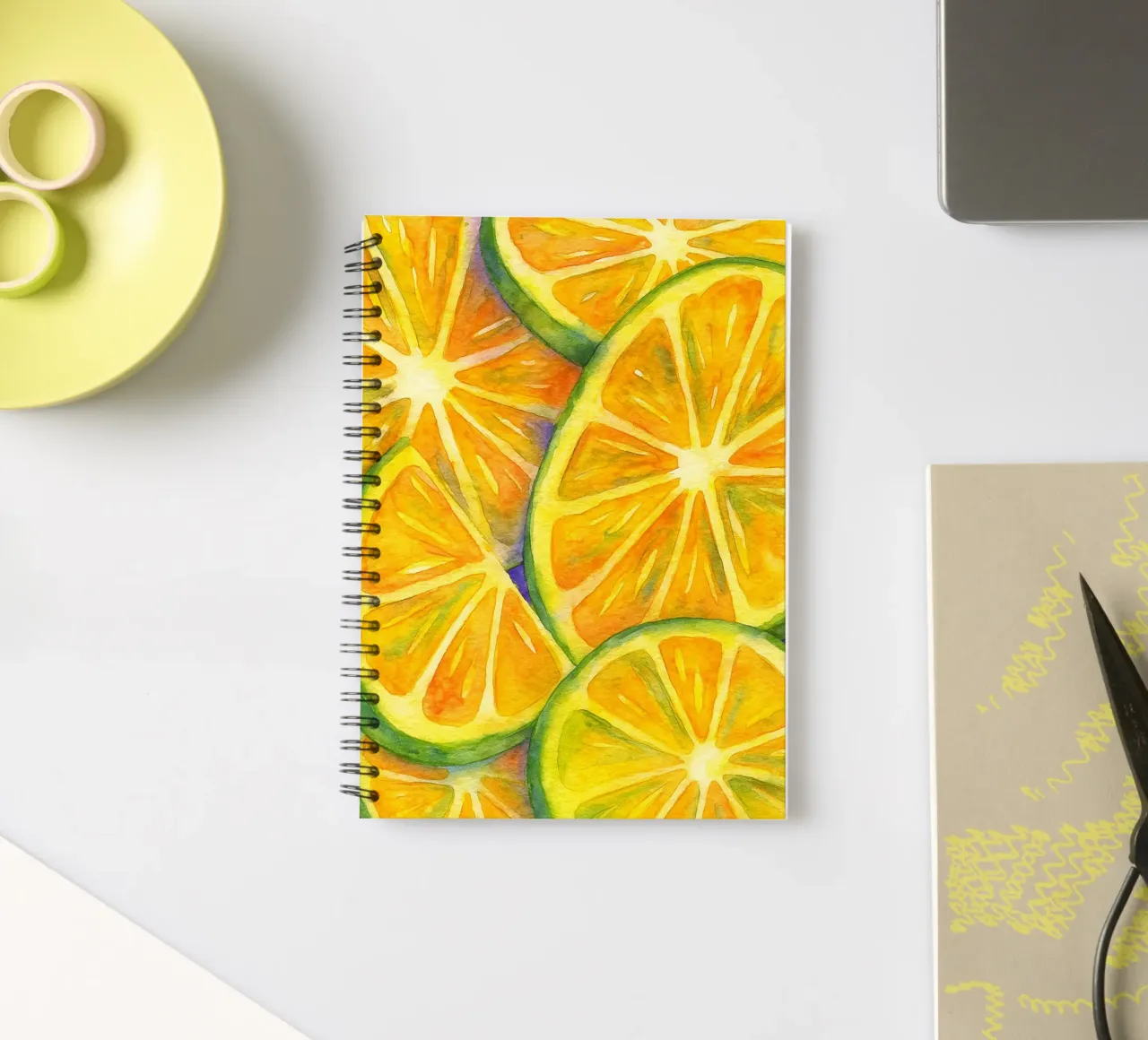 Limes dessin abstrait ilustration carnet à spirale de Permatax