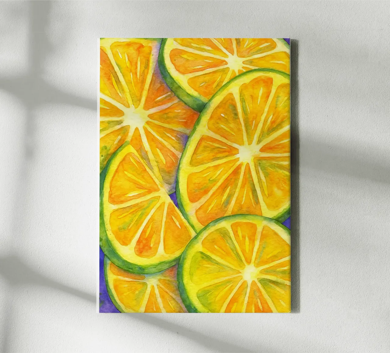 Limes abstract drawing ilustration canvas with Floater frame by Permatax