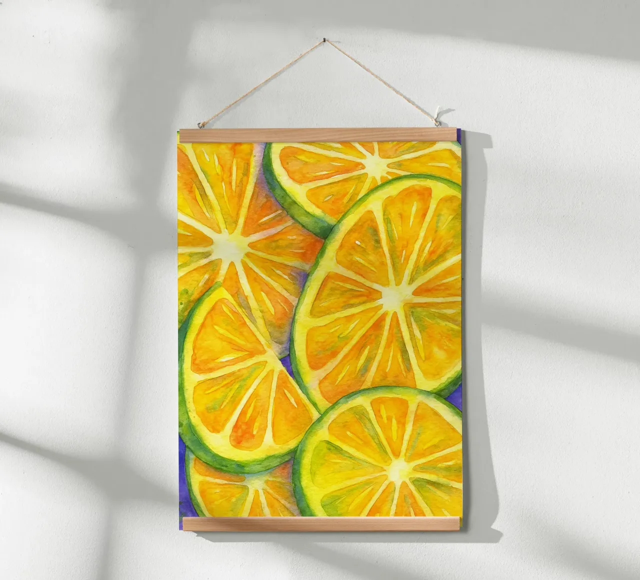 Limes dessin abstrait ilustration poster avec cadre en aluminium de Permatax