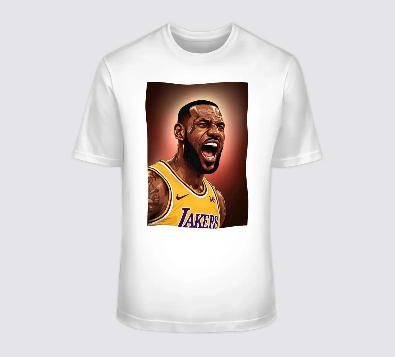 Lebron James portrait (2) t-shirt da Lembayung art