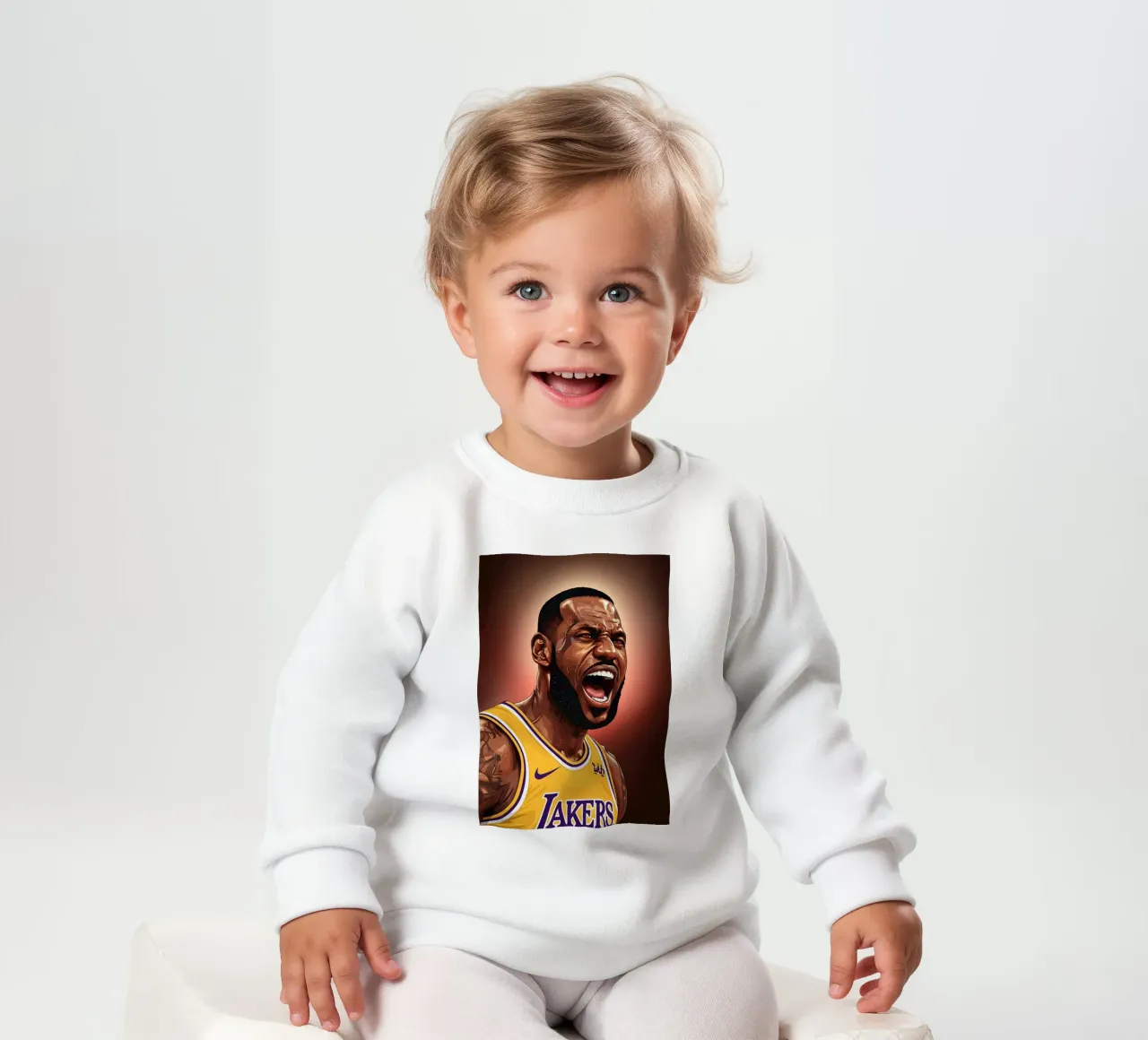 Lebron James portrait (2) felpa neonato da Lembayung art