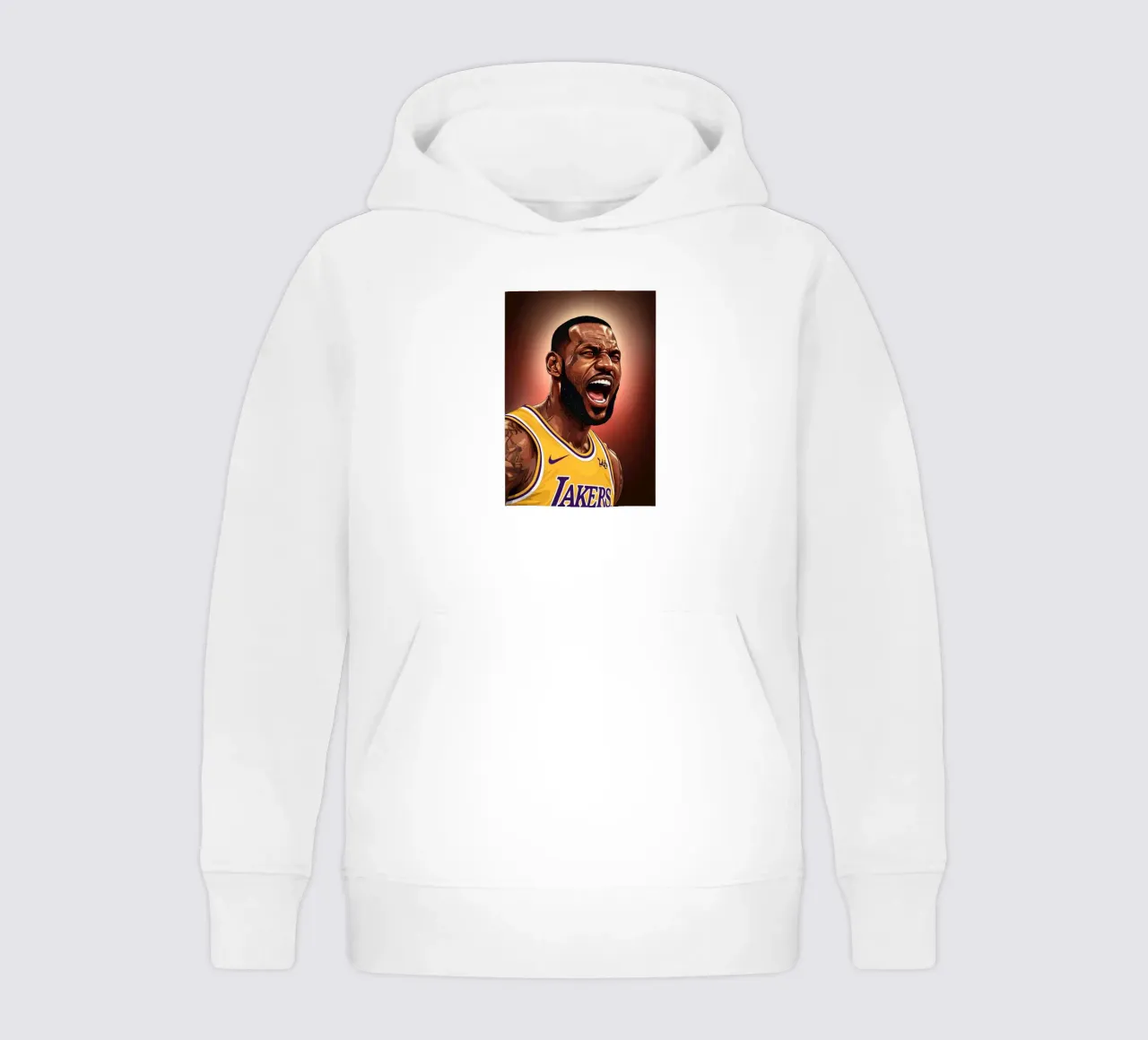 Lebron James portrait (2) felpa bambino con cappuccio da Lembayung art