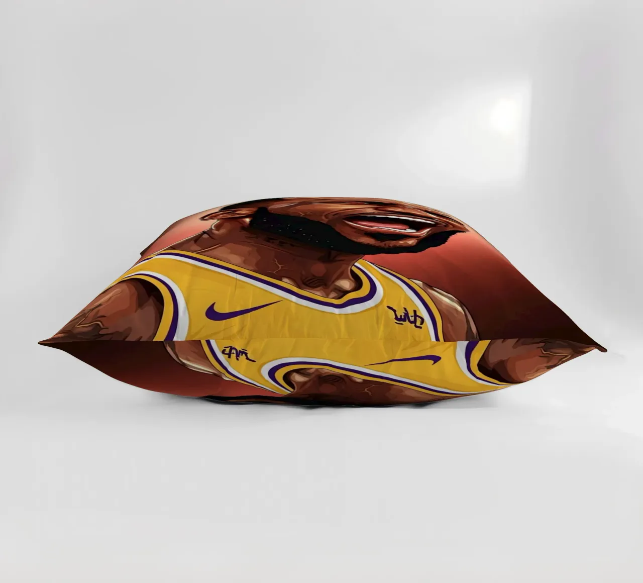 Lebron James portrait (2) cuscino da Lembayung art