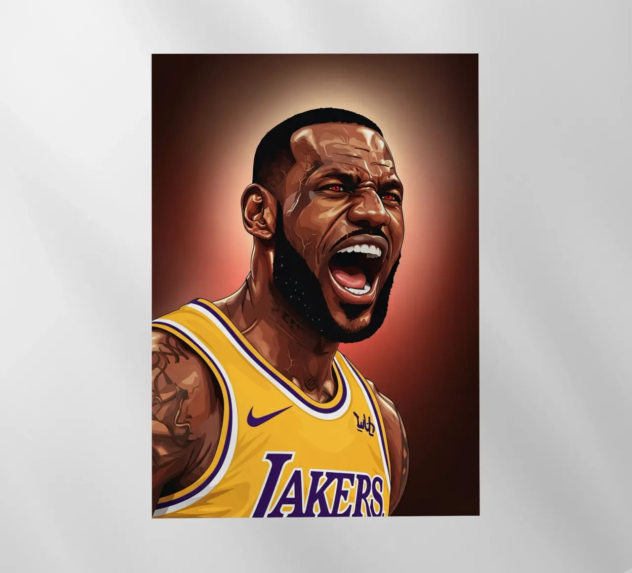 Lebron James portrait (2) pellicola backlit da Lembayung art