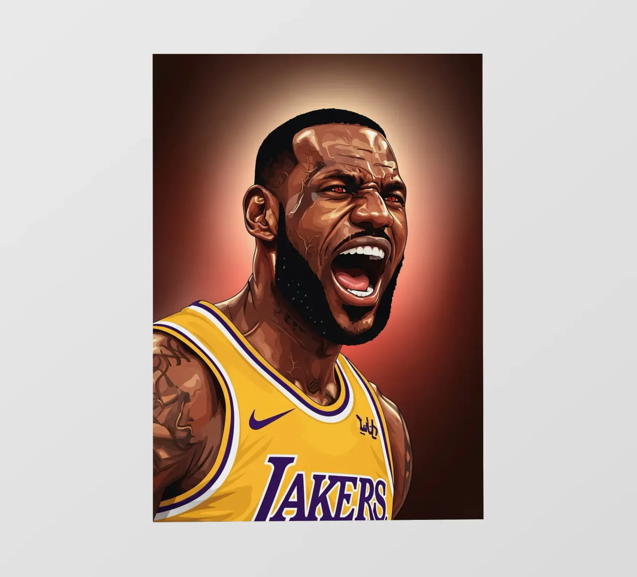 Lebron James portrait (2) pellicola backlit da Lembayung art