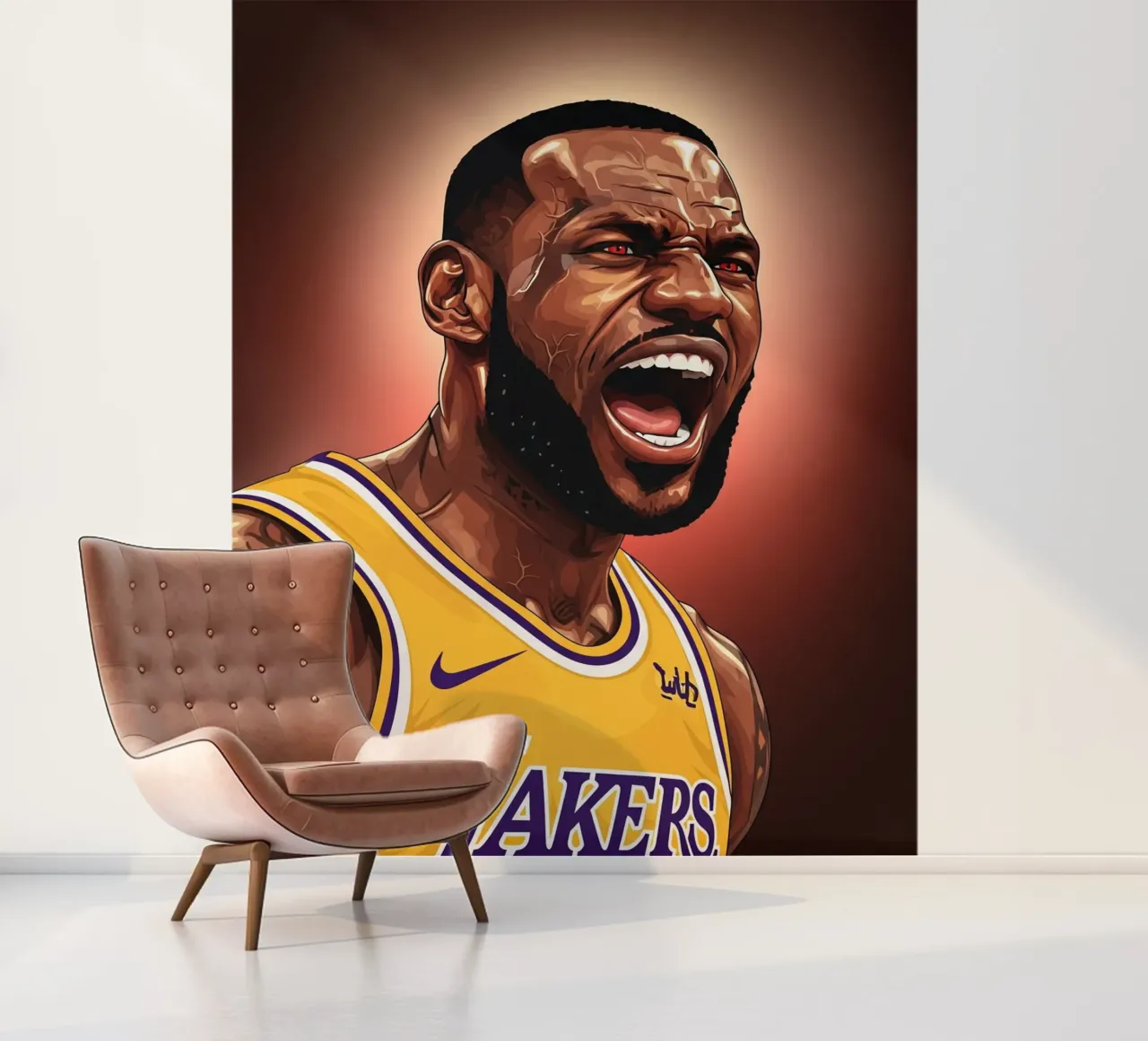 Lebron James portrait (2) Fototapete von Lembayung art