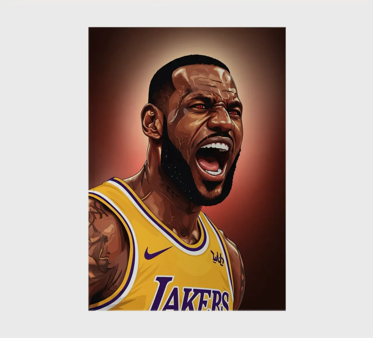 Lebron James portrait (2) notebook by Lembayung art