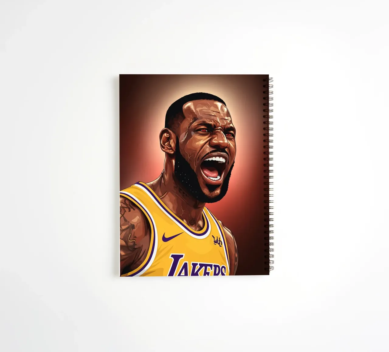 Lebron James portrait (2) carnet à spirale de Lembayung art