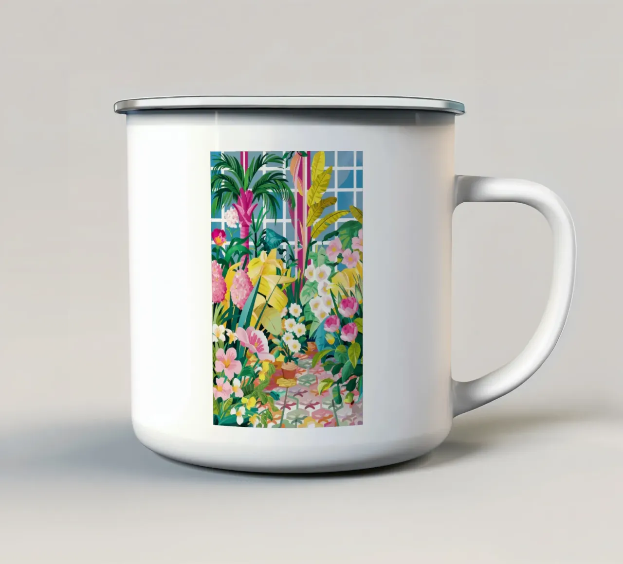 Paradiso impressionistico della giungla tazza in smalto da Prism Ritual