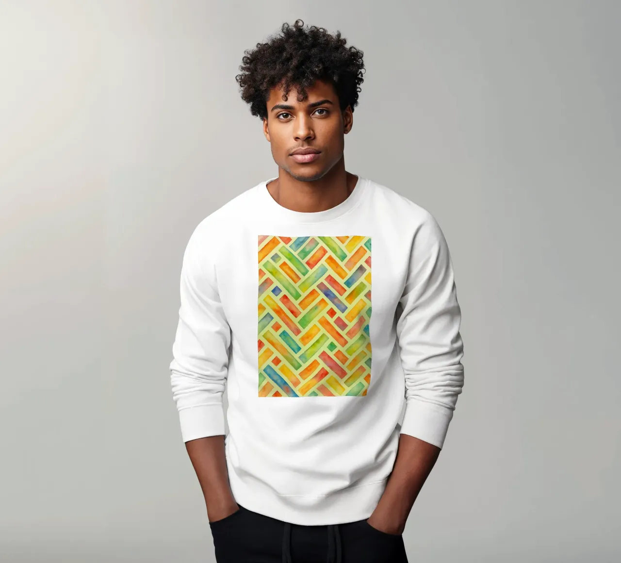 ilustración de un cuadro de líneas sudadera de Permatax