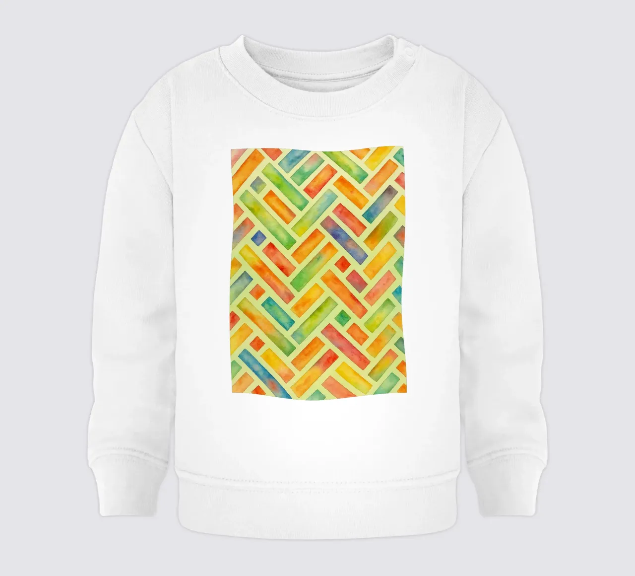 ilustración de un cuadro de líneas sudadera de bebé de Permatax