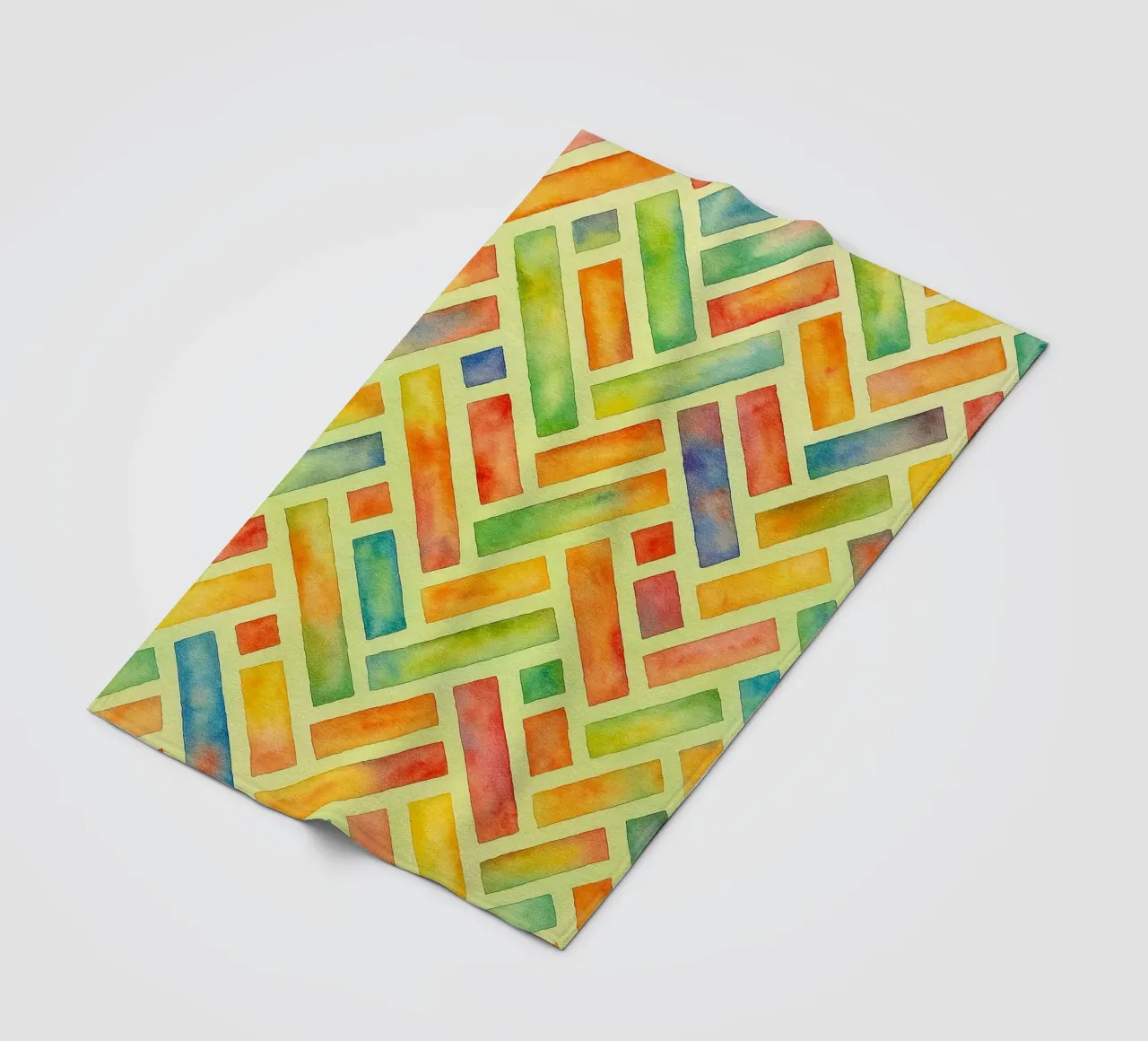 line box drawing ilustration fleece blanket by Permatax