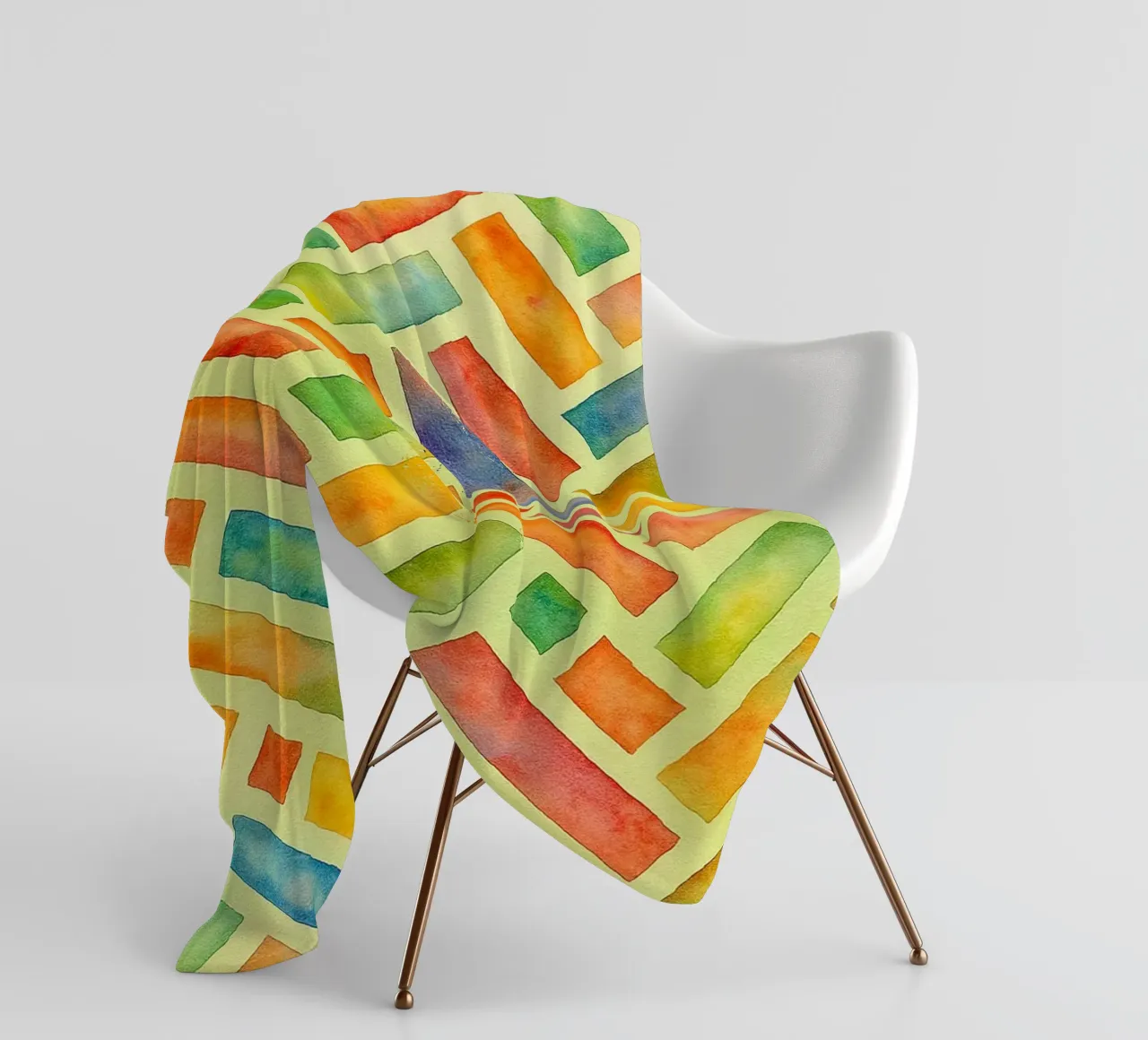 line box drawing ilustration fleece blanket by Permatax
