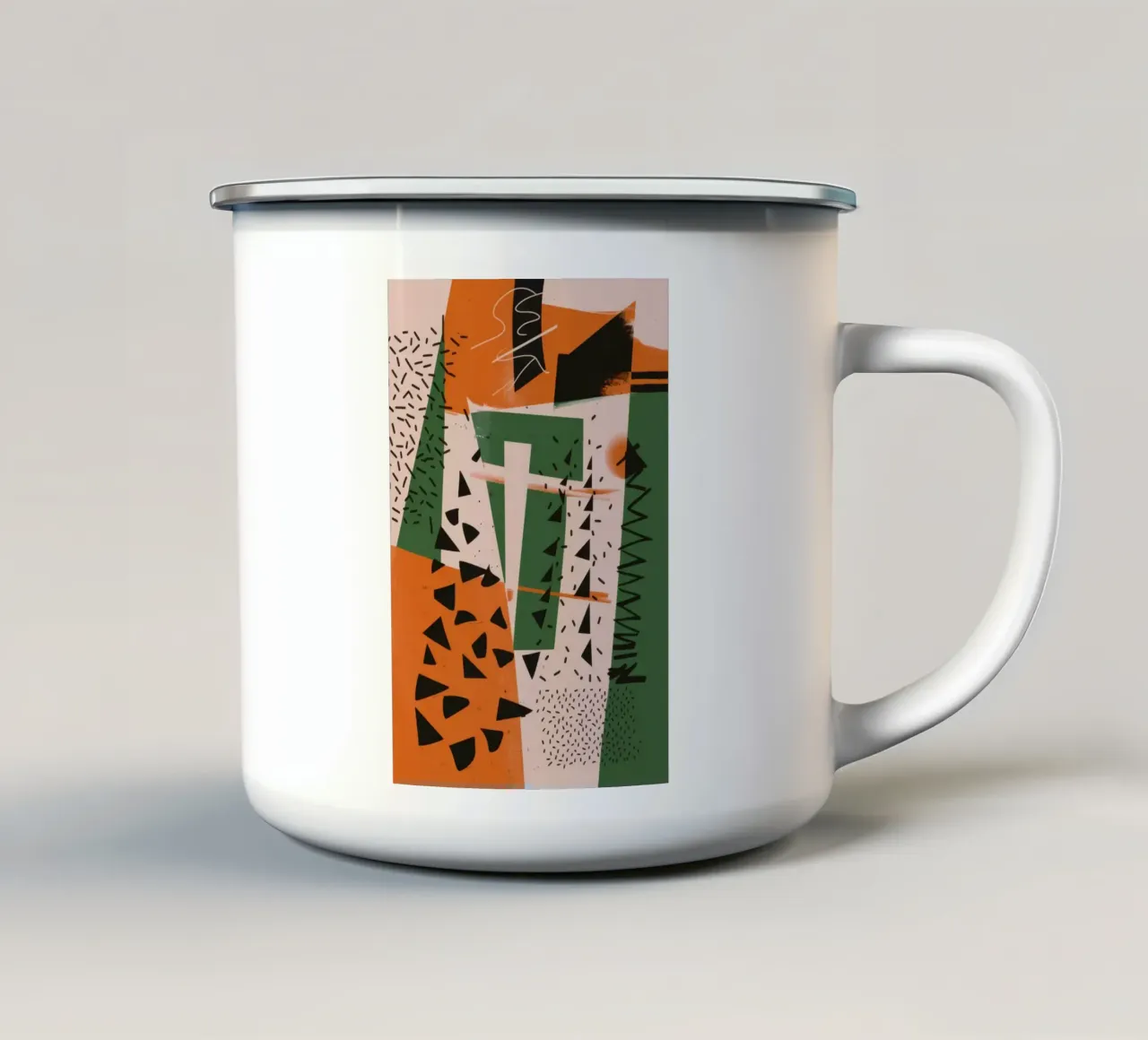 Scontro tra modelli eclettici tazza in smalto da Bring Haven