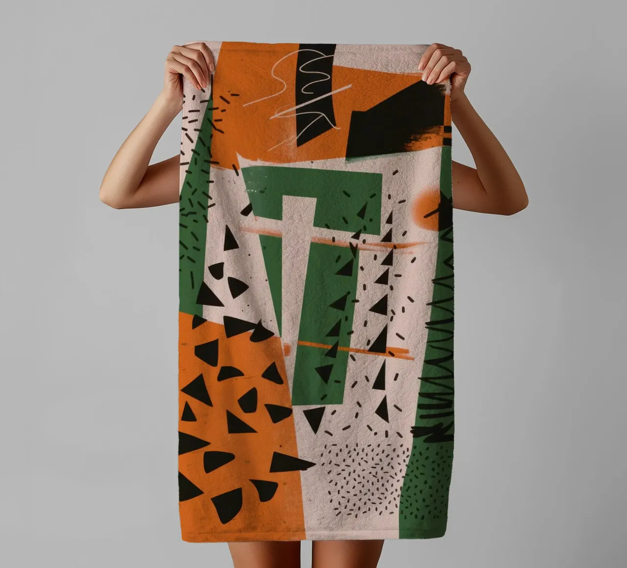 Eclectisch patroon botsing badhanddoek van Bring Haven