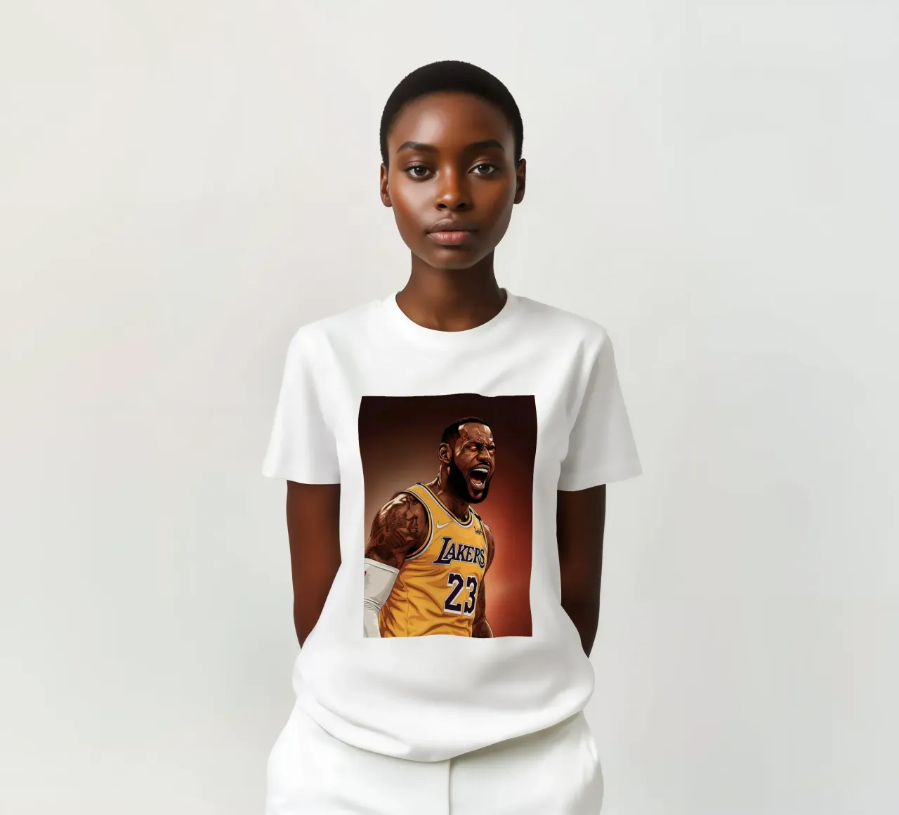 Lebron James portrait (3) t-shirt da Lembayung art