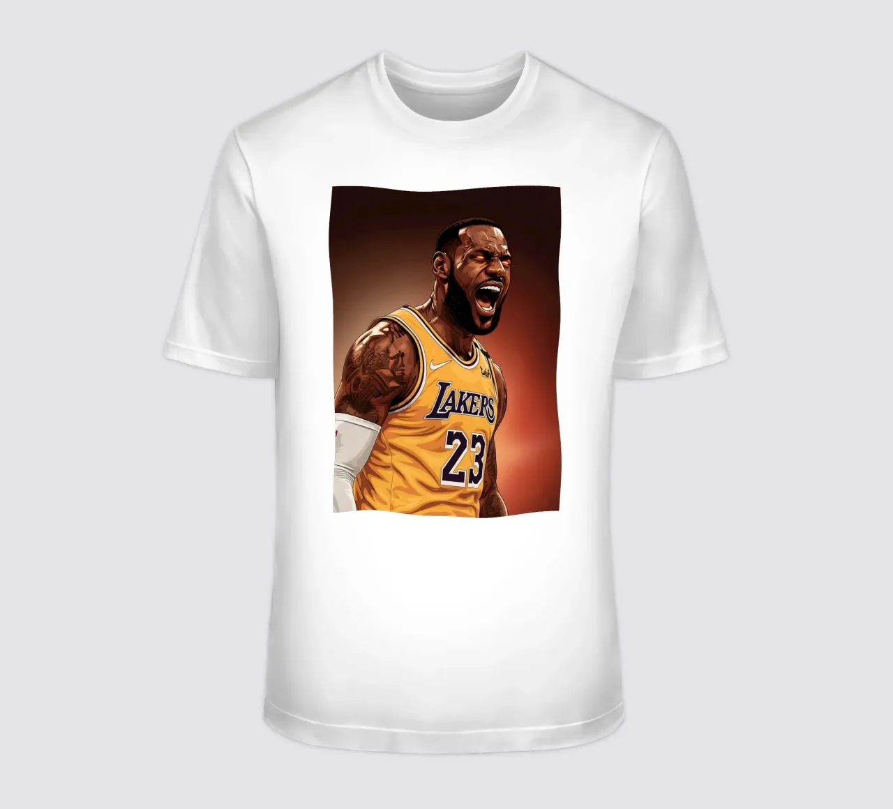 Lebron James portrait (3) t-shirt da Lembayung art