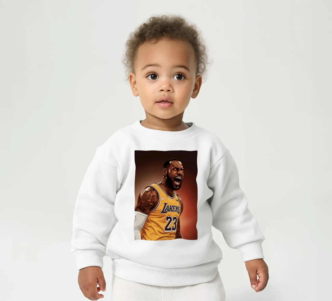 Lebron James portrait (3) felpa neonato da Lembayung art