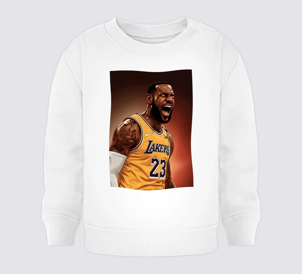 Lebron James portrait (3) felpa neonato da Lembayung art