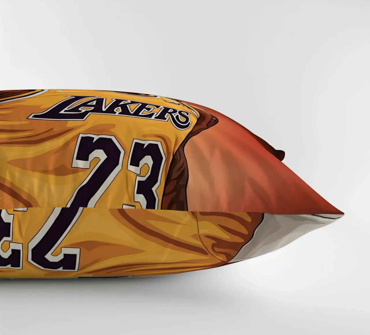 Lebron James portrait (3) cuscino da Lembayung art