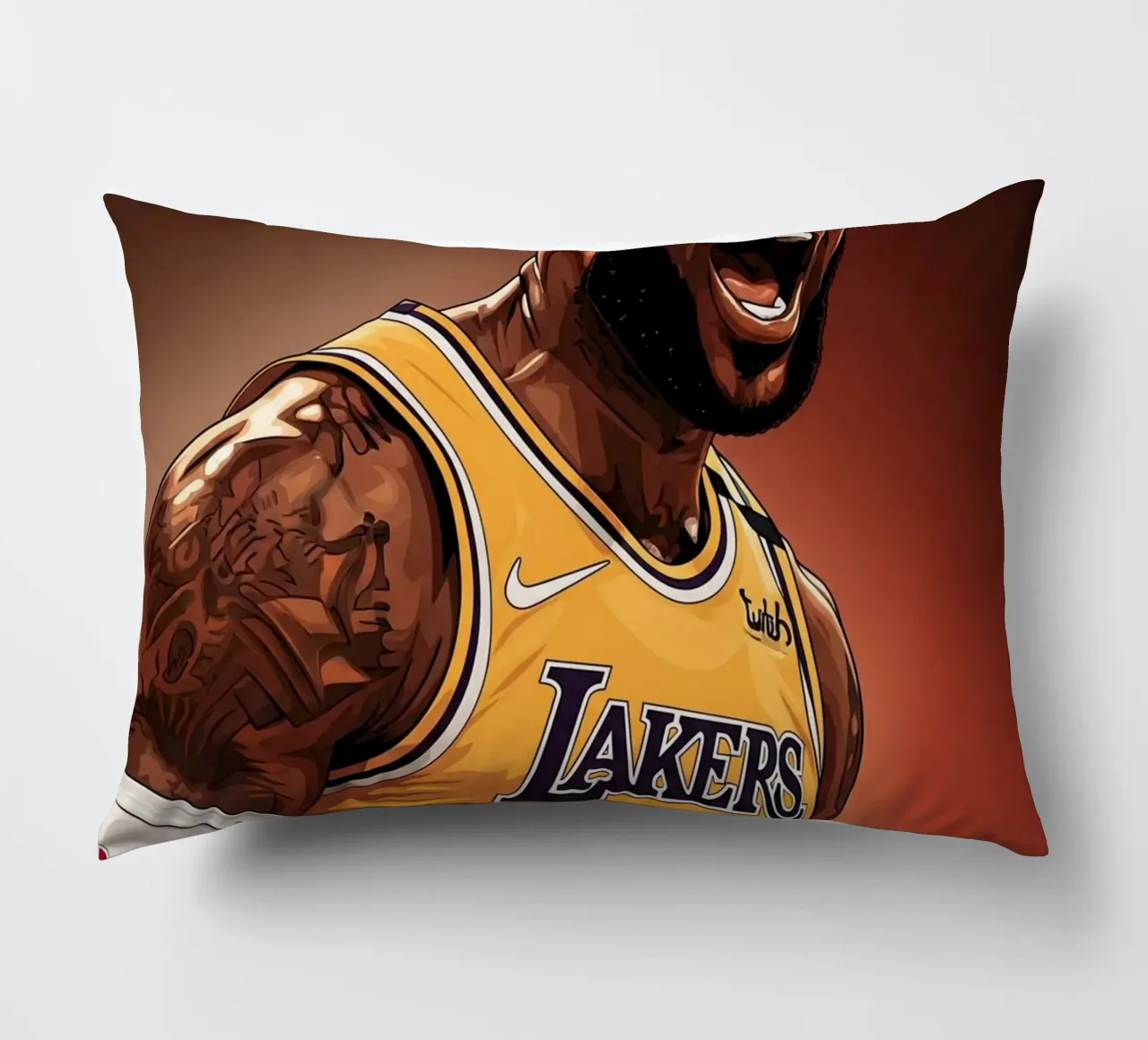 Lebron James portrait (3) cuscino da Lembayung art
