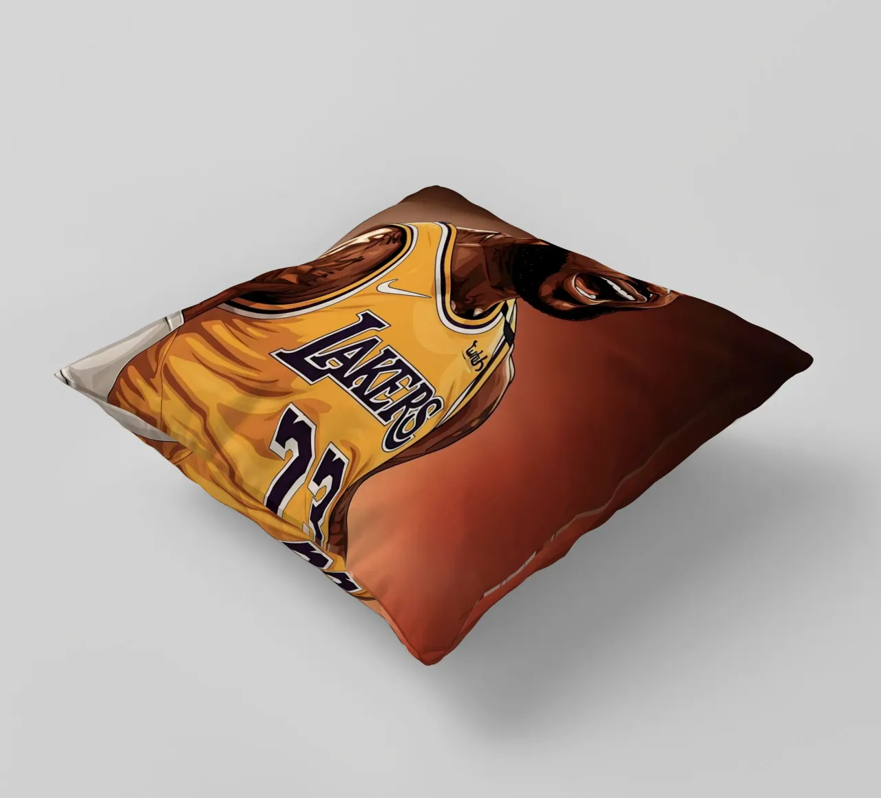 Lebron James portrait (3) cuscino da Lembayung art