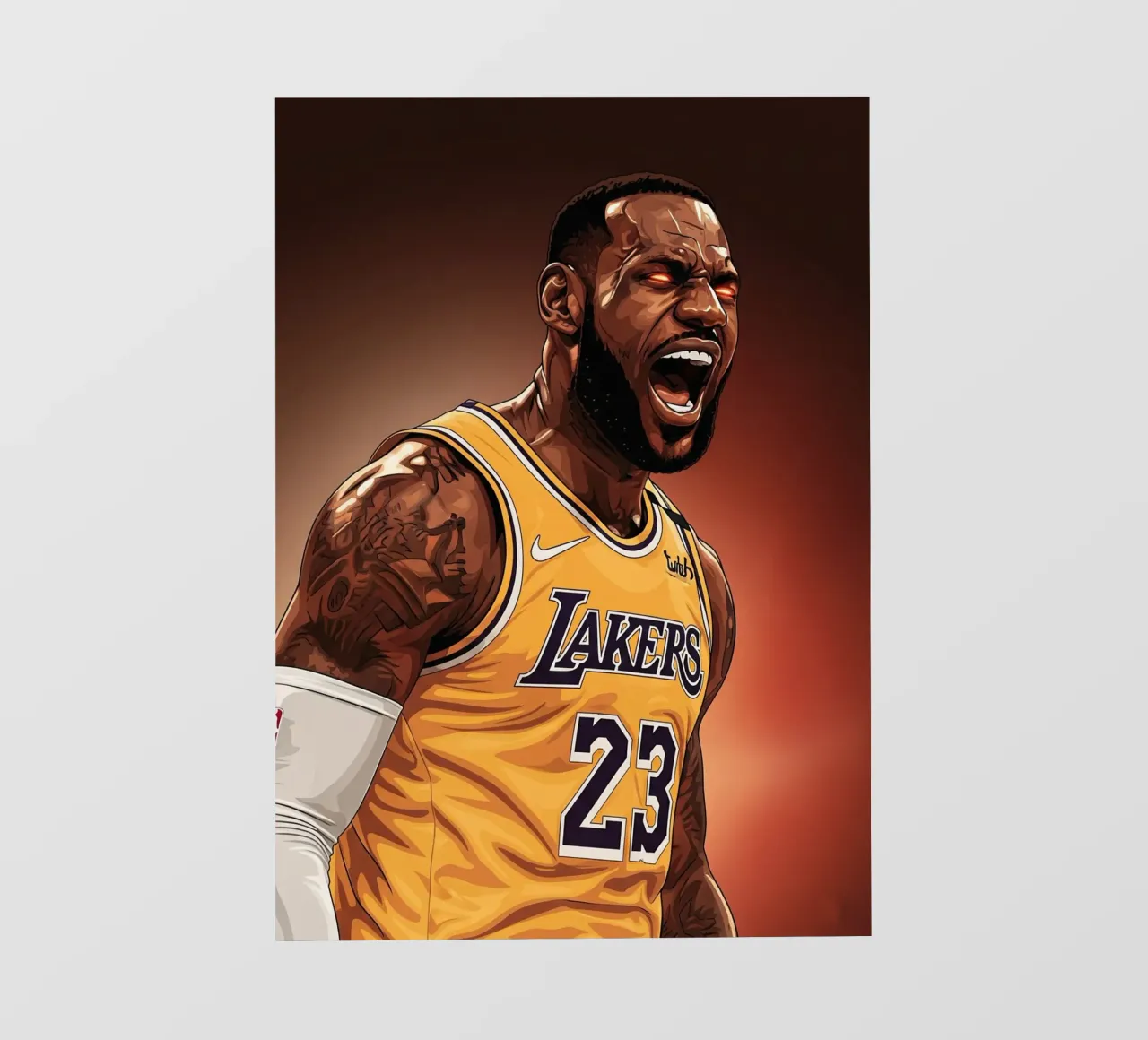 Lebron James portrait (3) pellicola backlit da Lembayung art
