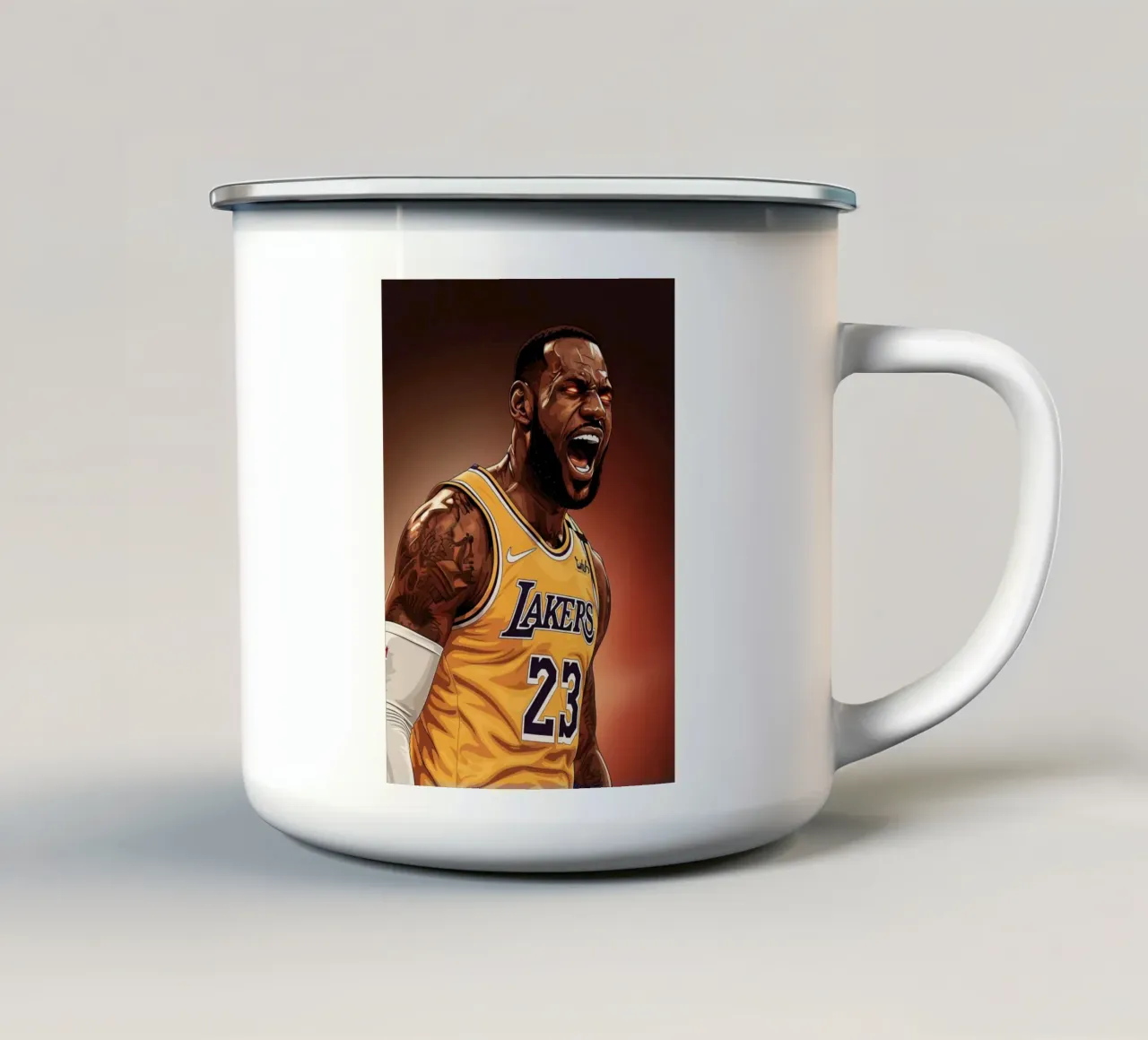 Lebron James portrait (3) emaille mok van Lembayung art