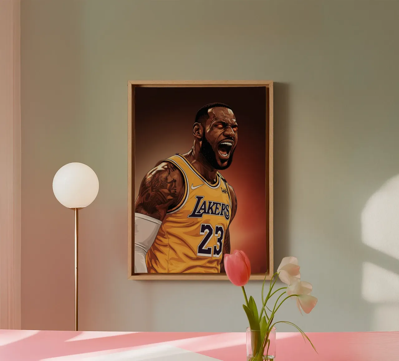 Lebron James portrait (3) canvas by Lembayung art