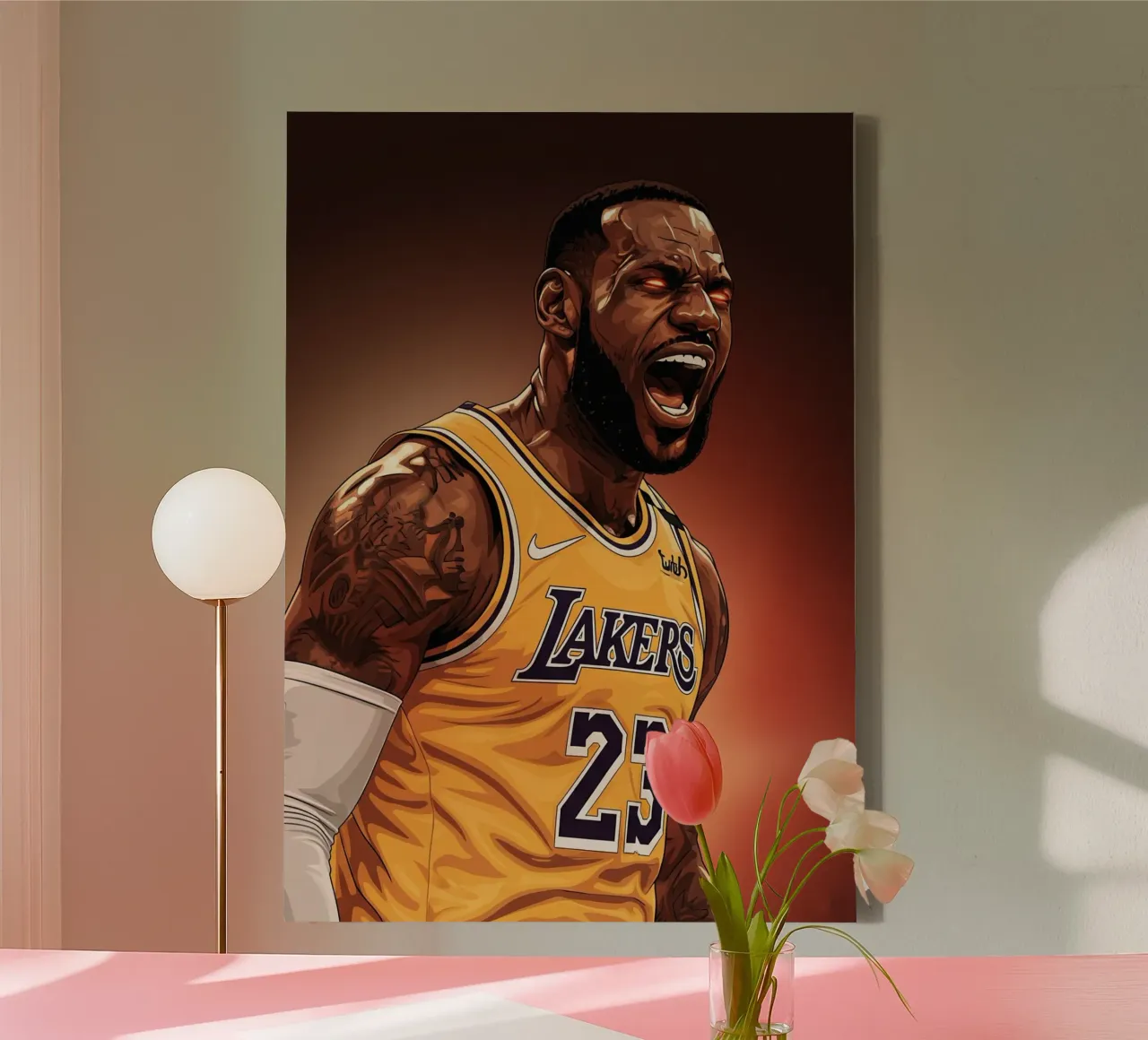 Lebron James portrait (3) canvas by Lembayung art