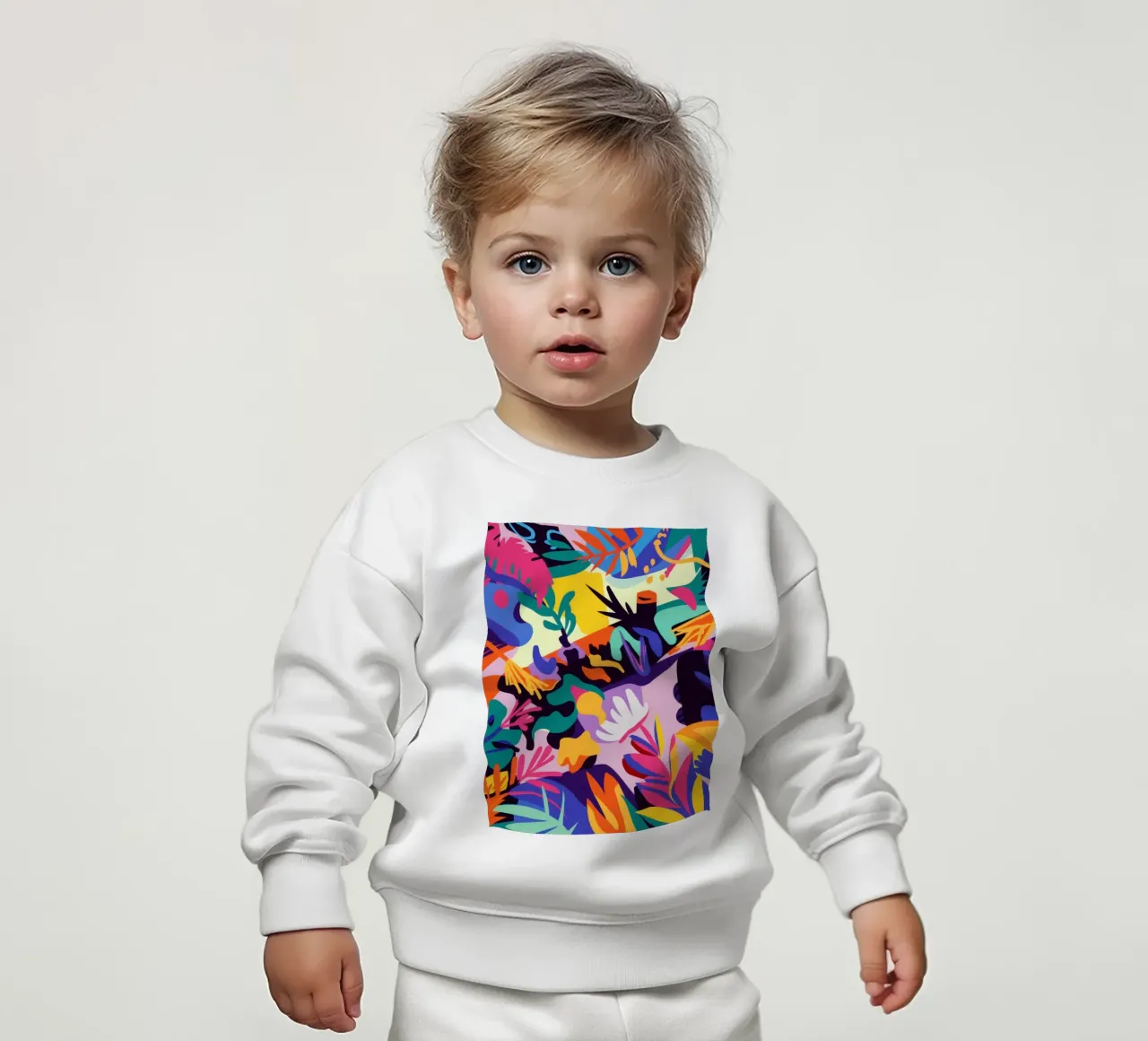 Caos di foglie cromatiche felpa neonato da Solar Paint