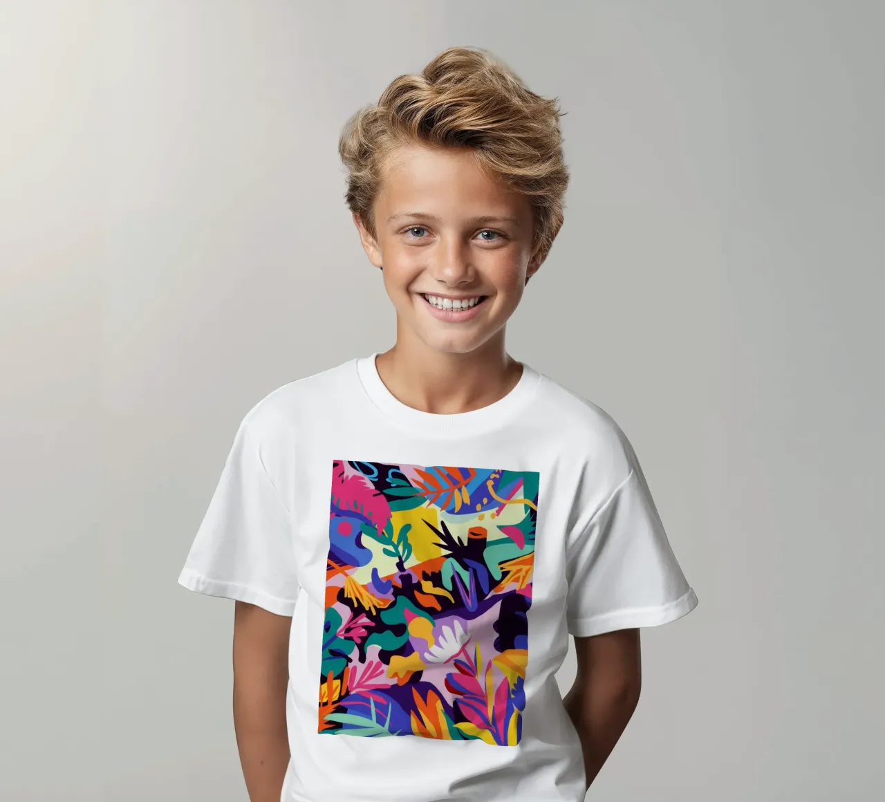 Caos di foglie cromatiche t-shirt bambini da Solar Paint