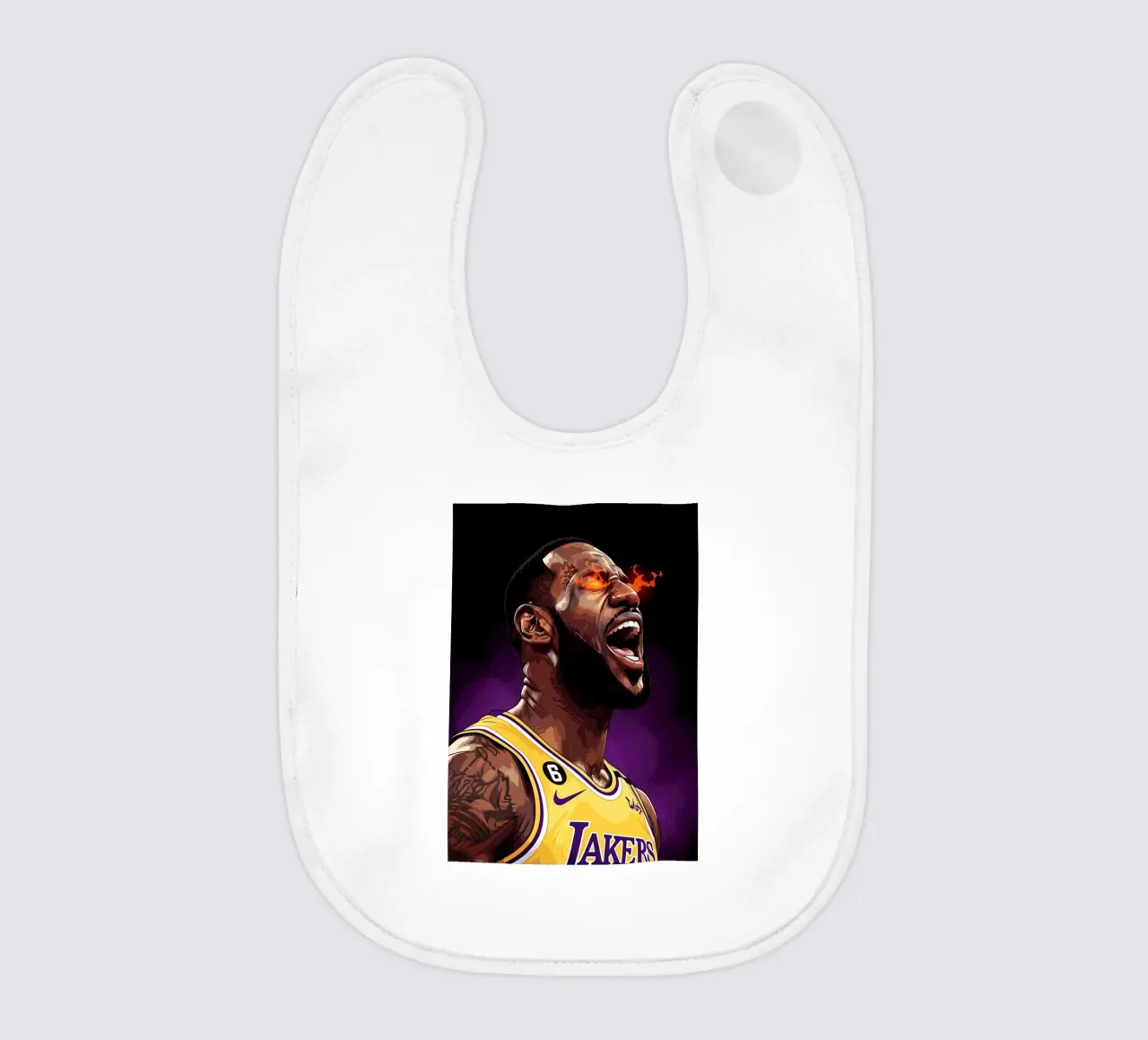 Lebron James portrait (4) bavaglino da Lembayung art
