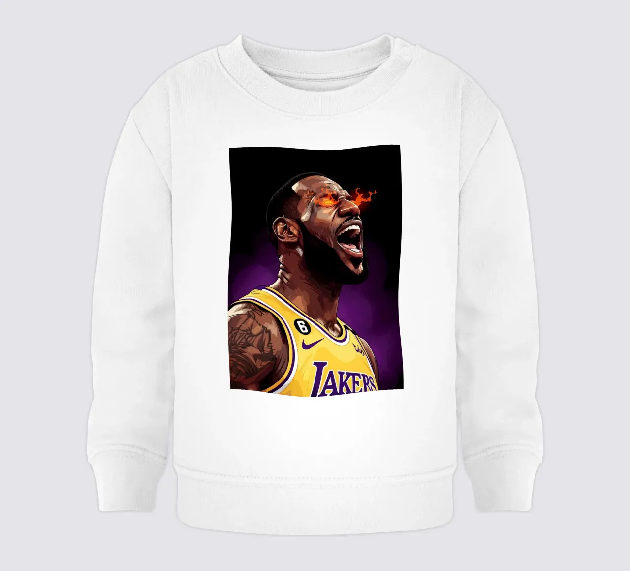 Lebron James portrait (4) felpa neonato da Lembayung art
