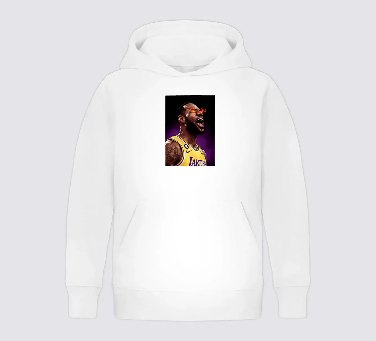 Lebron James portrait (4) felpa bambino con cappuccio da Lembayung art