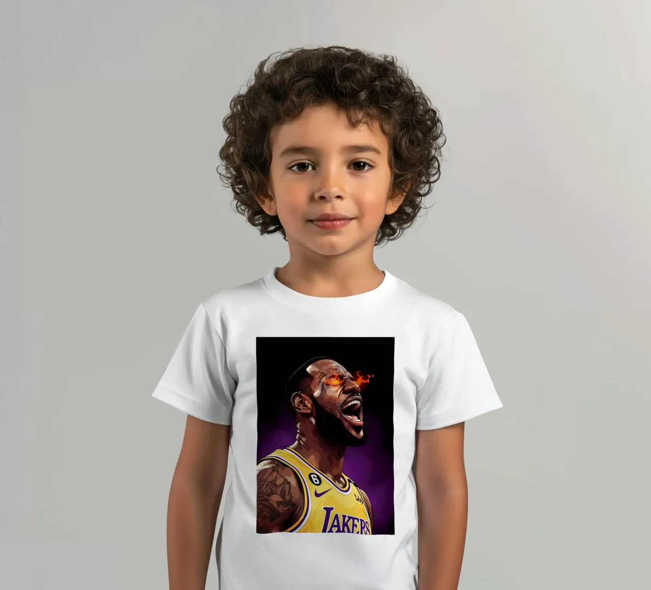 Lebron James portrait (4) t-shirt enfant de Lembayung art