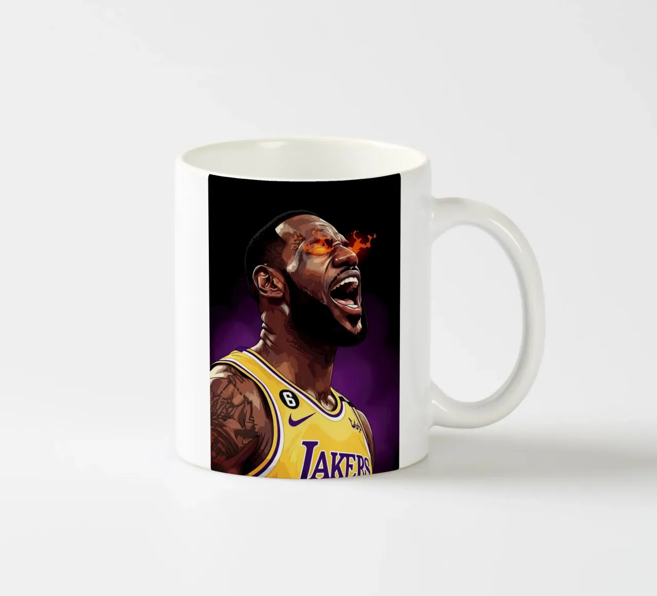 Lebron James portrait (4) tazza in ceramica da Lembayung art