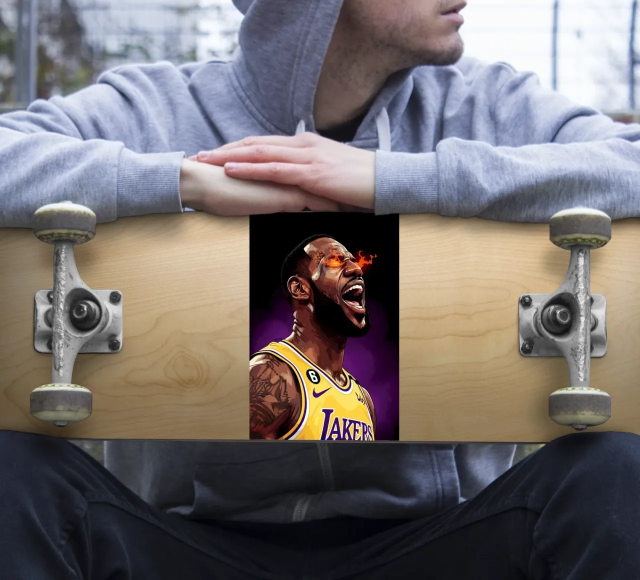 Lebron James portrait (4) adesivo da Lembayung art