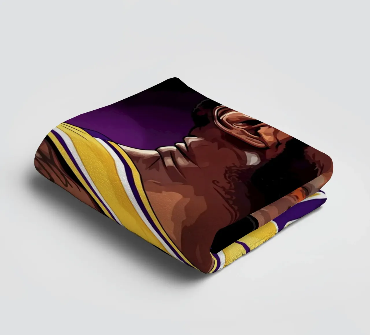 Lebron James portrait (4) asciugamano da bagno da Lembayung art