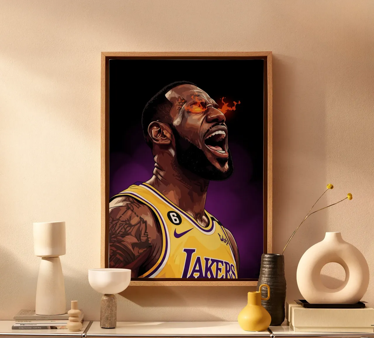Lebron James portrait (4) tela da Lembayung art