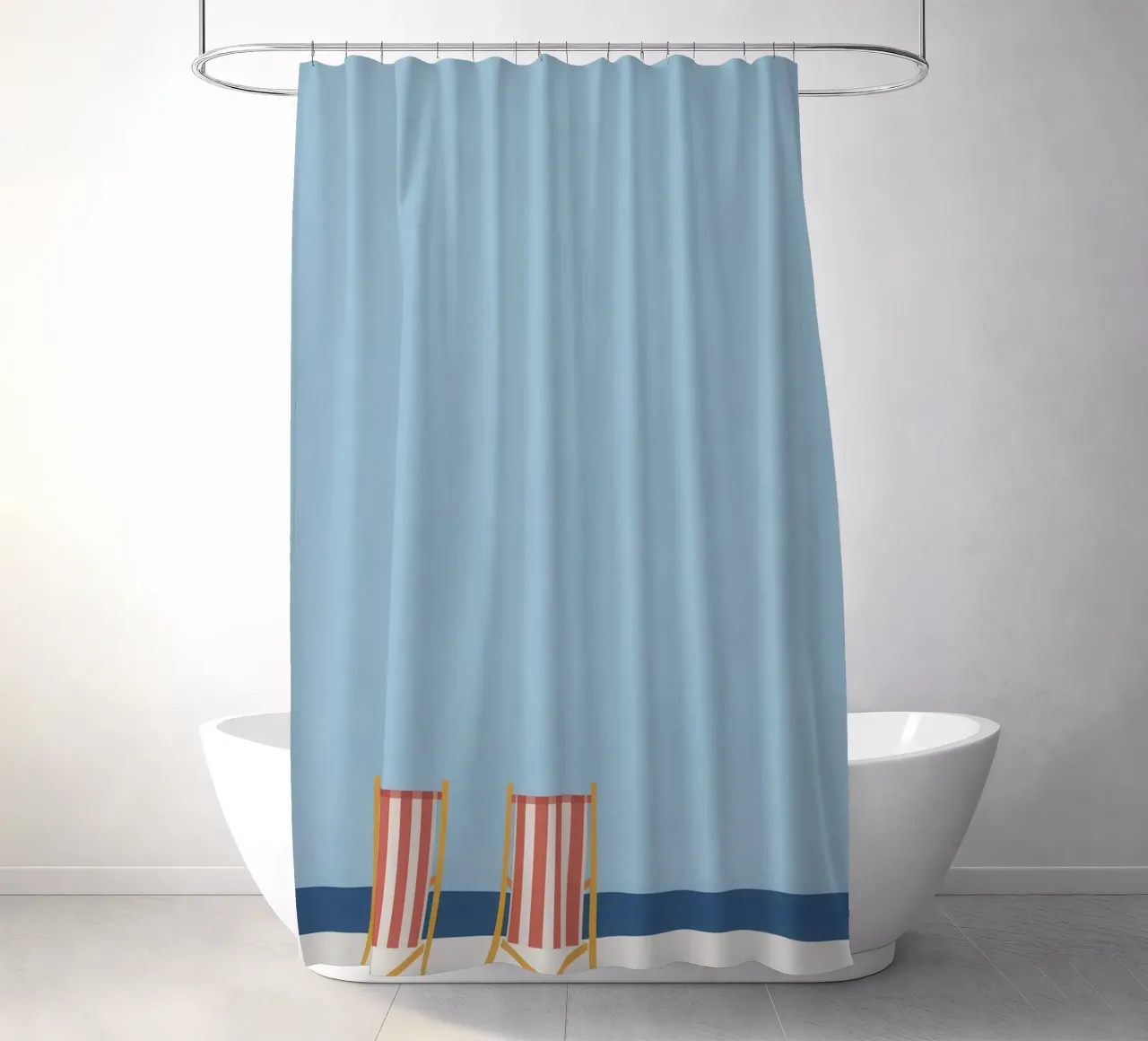 Fuga serena sulla spiaggia tenda da doccia da Solar Paint