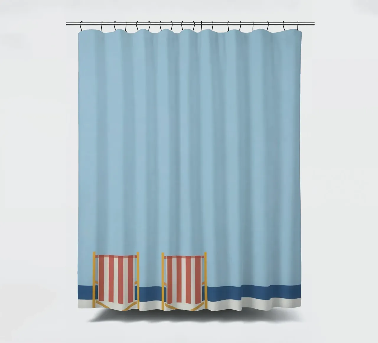 Fuga serena sulla spiaggia tenda da doccia da Solar Paint