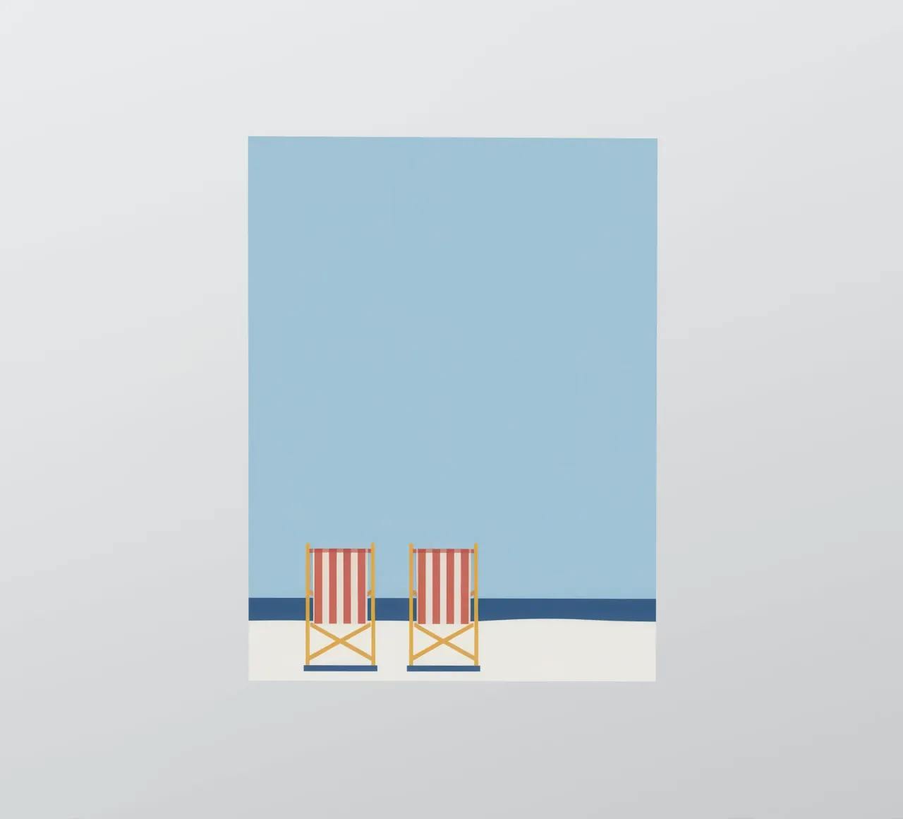 Fuga serena sulla spiaggia adesivo da Solar Paint