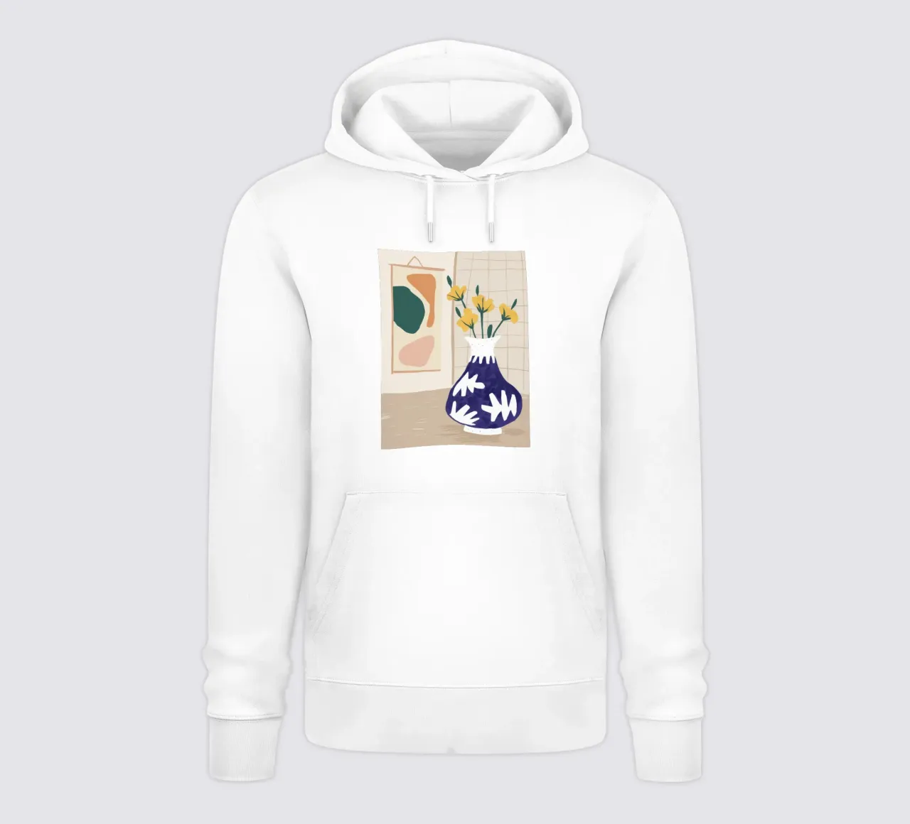 Narcisi in vaso blu felpa con cappuccio da Veil Maya