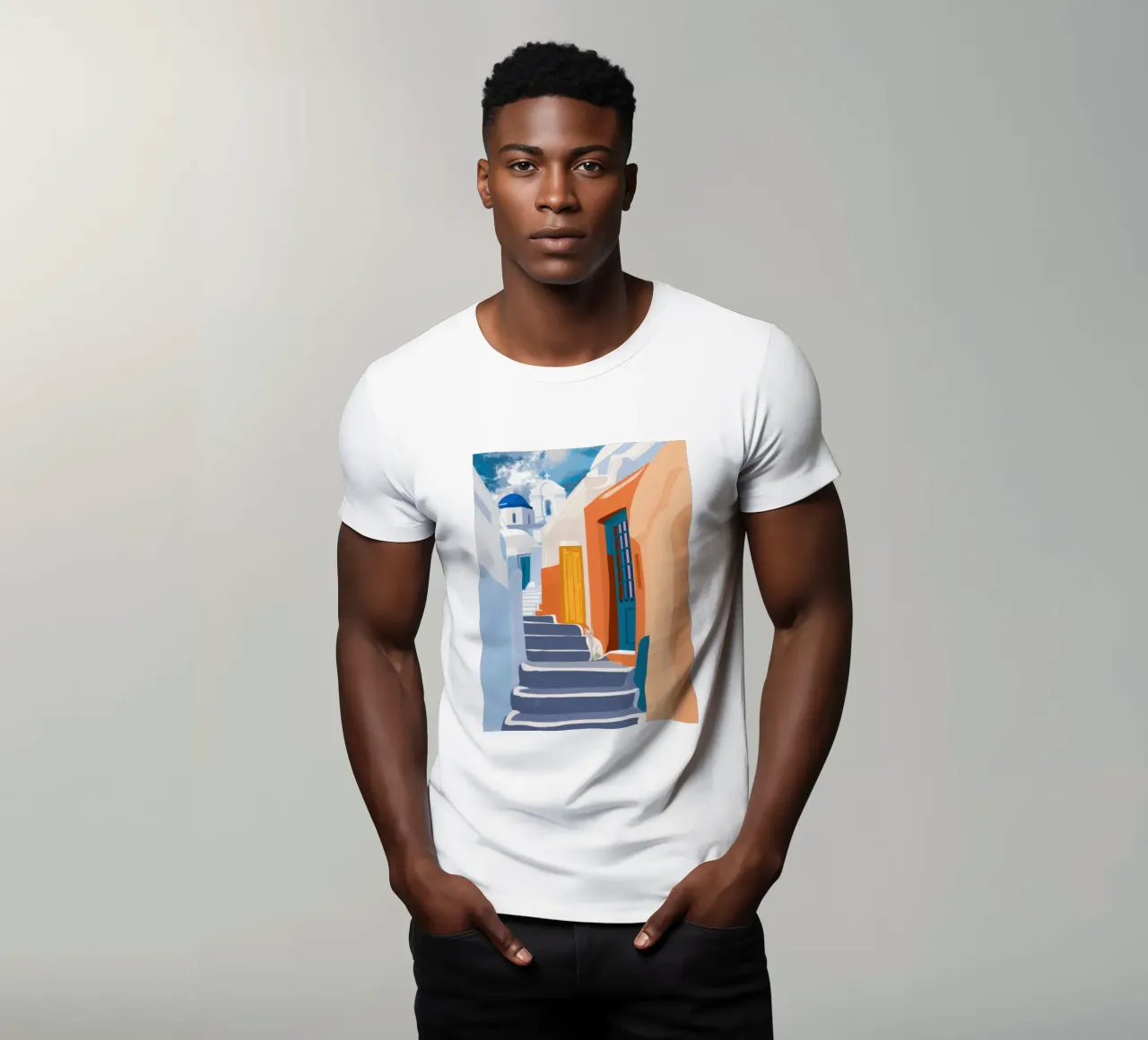 Scala verso l'azzurro t-shirt da Prism Ritual