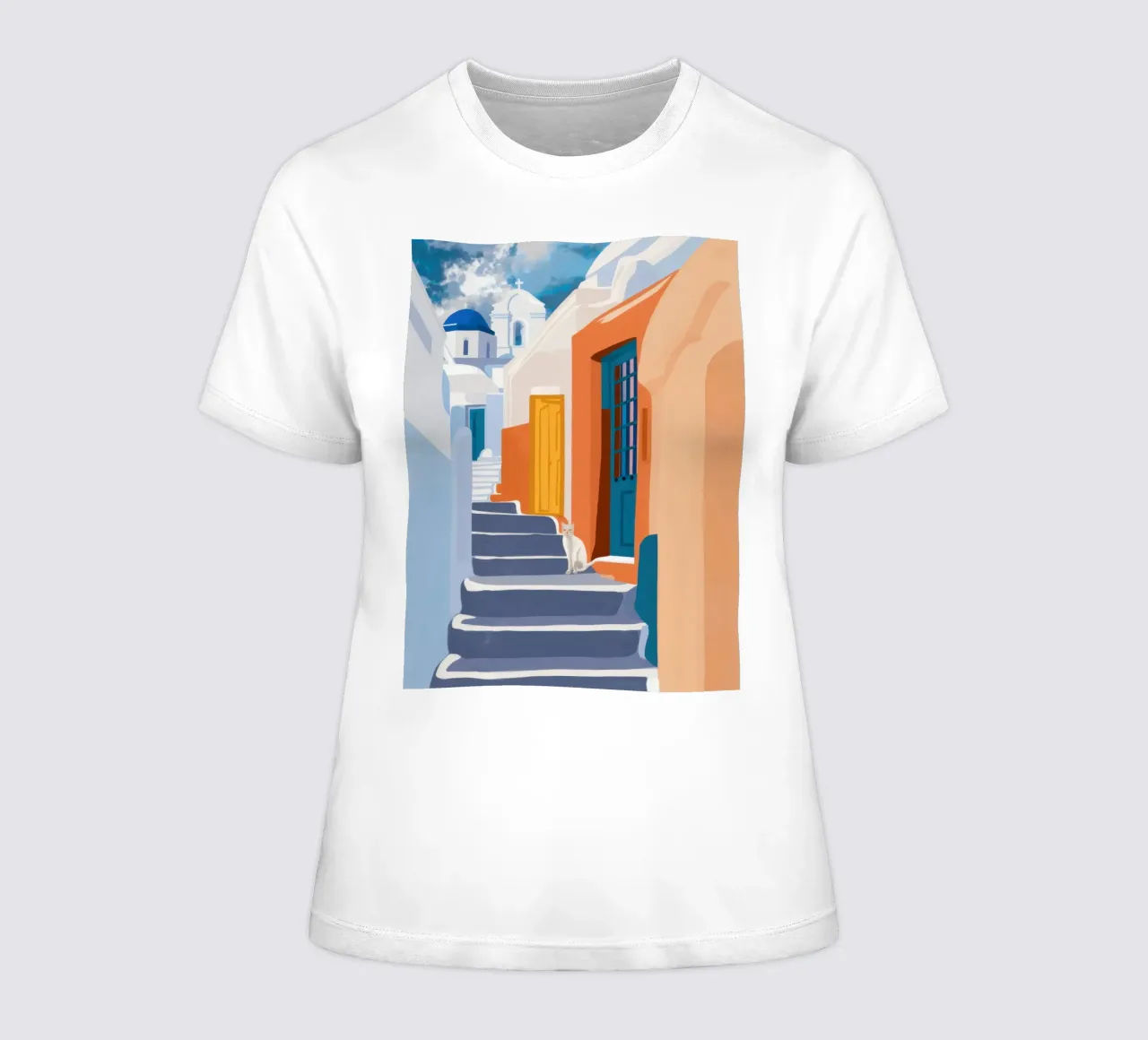 Scala verso l'azzurro t-shirt da donna da Prism Ritual