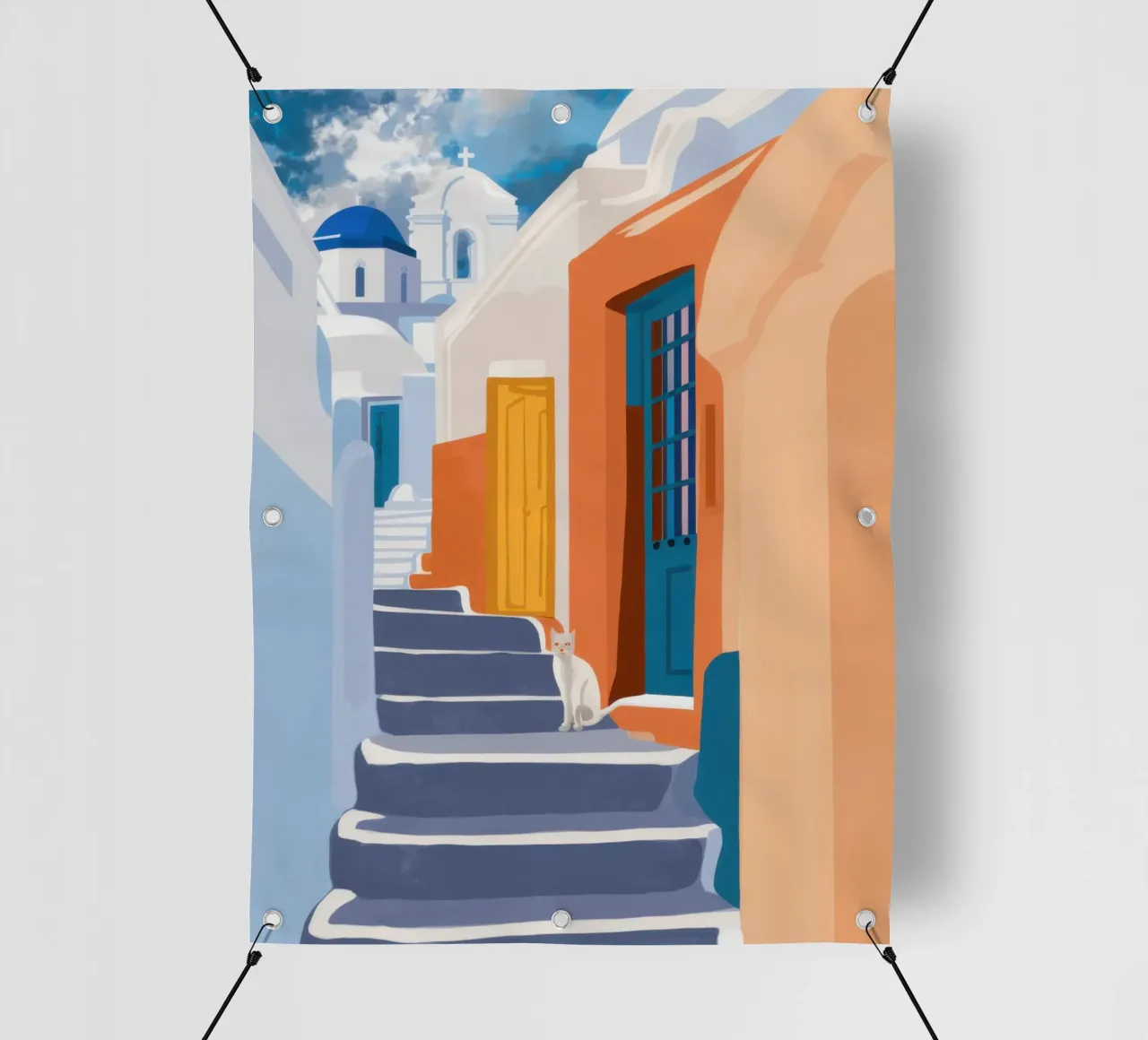 Scala verso l'azzurro telo in pvc da Prism Ritual