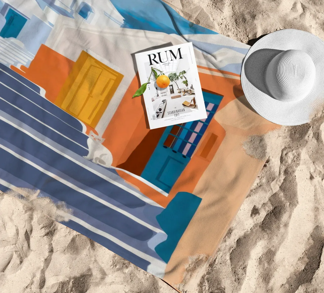 Scala verso l'azzurro telo mare da Prism Ritual