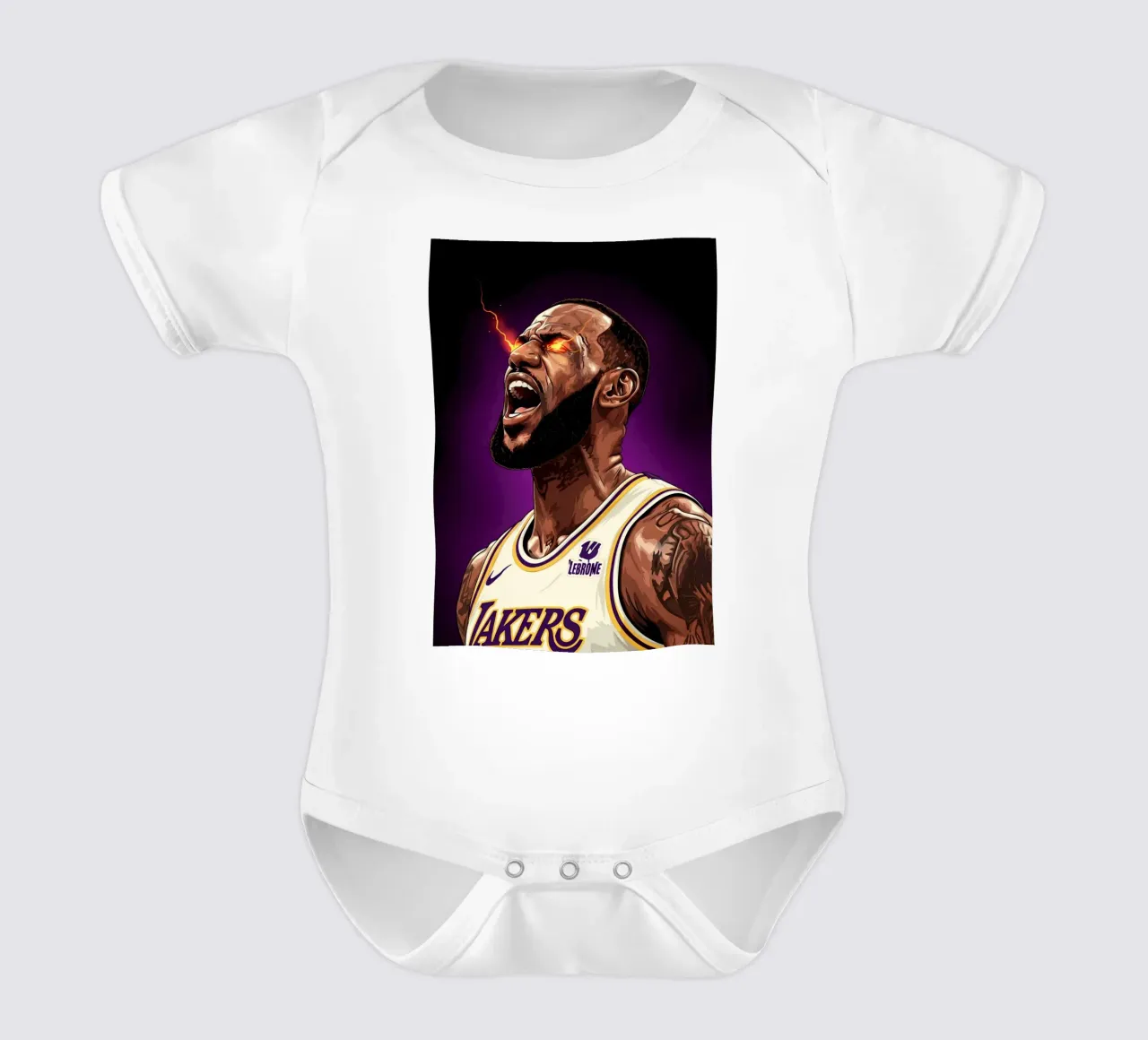 Lebron James portrait (5) body neonato maniche corte da Lembayung art