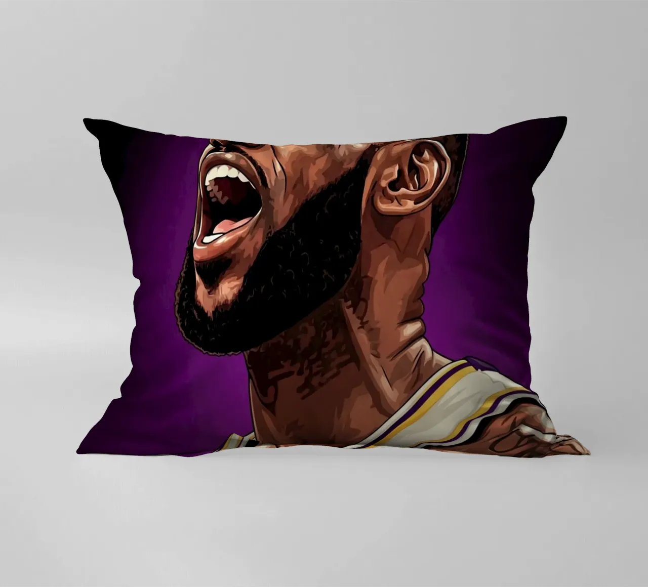 Lebron James portrait (5) cuscino da Lembayung art